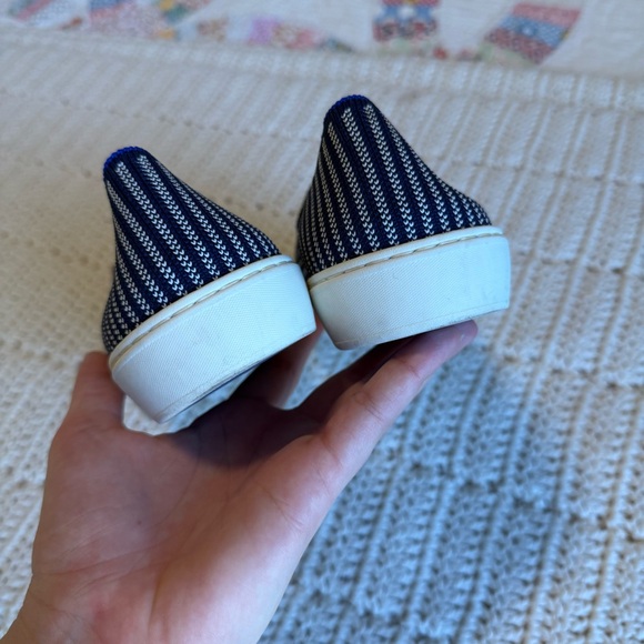 Rothy's The Original Slip On Sneaker Riviera Pinstripe Washable Sneaker Size 7 - Picture 5 of 8